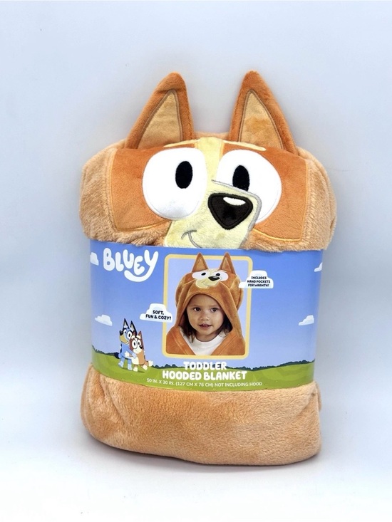Bluey Other - NoJo Bluey Bingo Toddler Hooded Blanket Plush Wearable Wrap 30x50 Hand Pockets